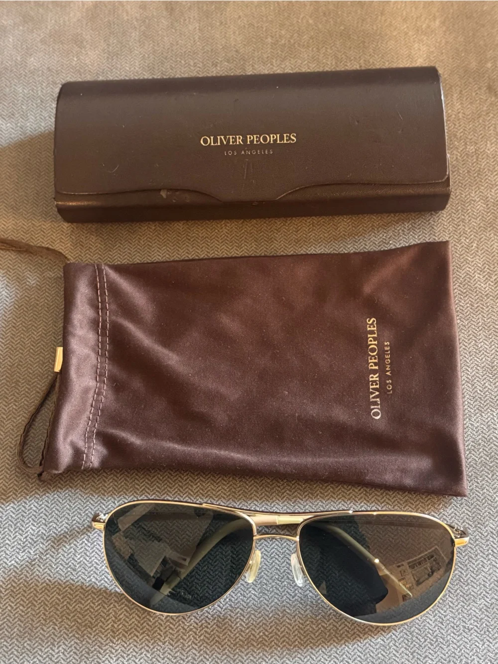 Oliver Peoples Benedict OV1002S 5035P1 Gold G-15 Polarized Sunglasses